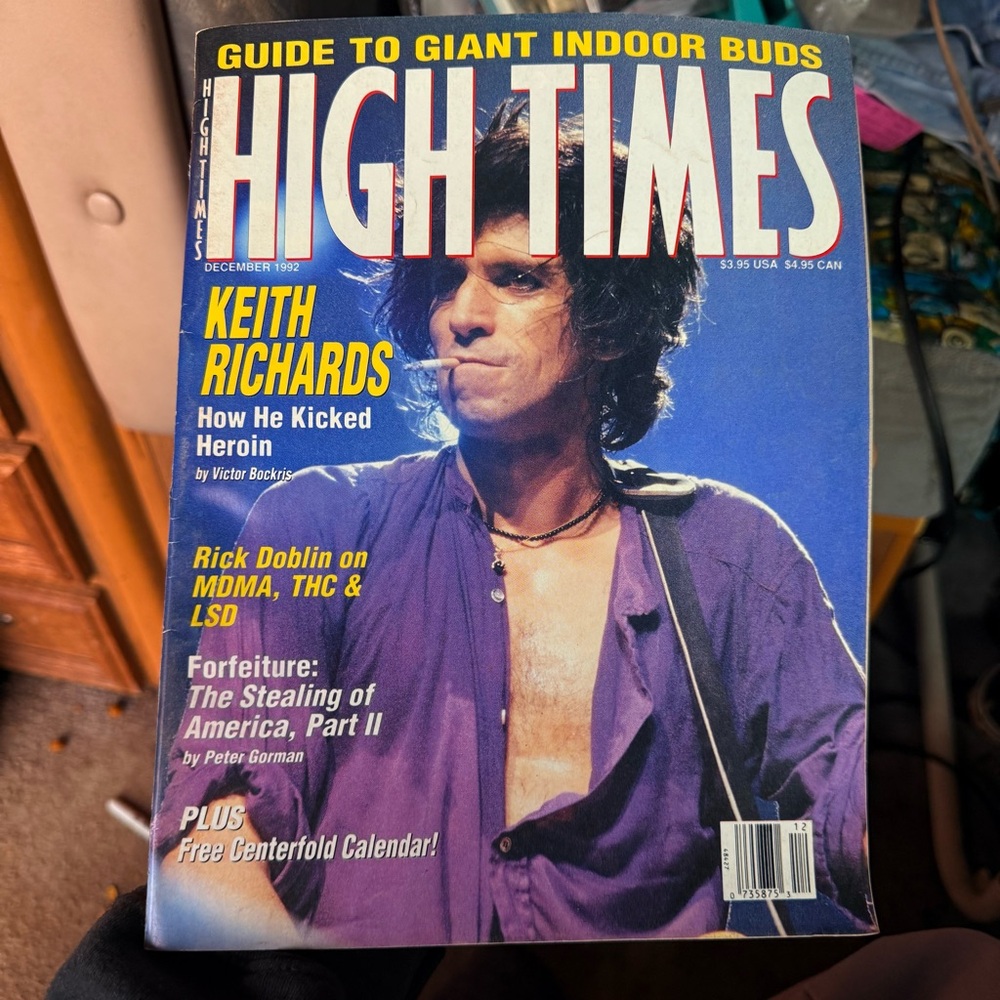 Original December 1992 Keith Richards Cover High Times Magazine